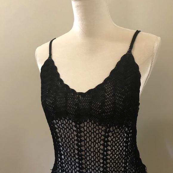 Black Knit Fringe Top - Picture 5 of 7